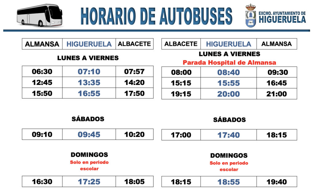  Horario de autobuses